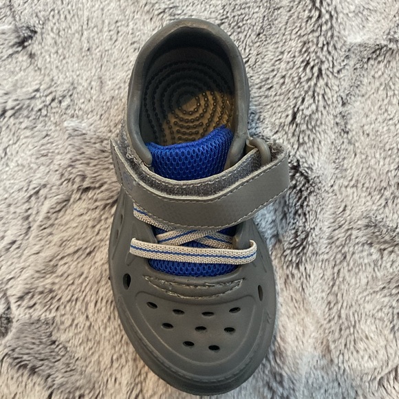Stride Rite 360 Toddler Shoes (size 6c) Oceano Sandal Gray Blue - Picture 6 of 7
